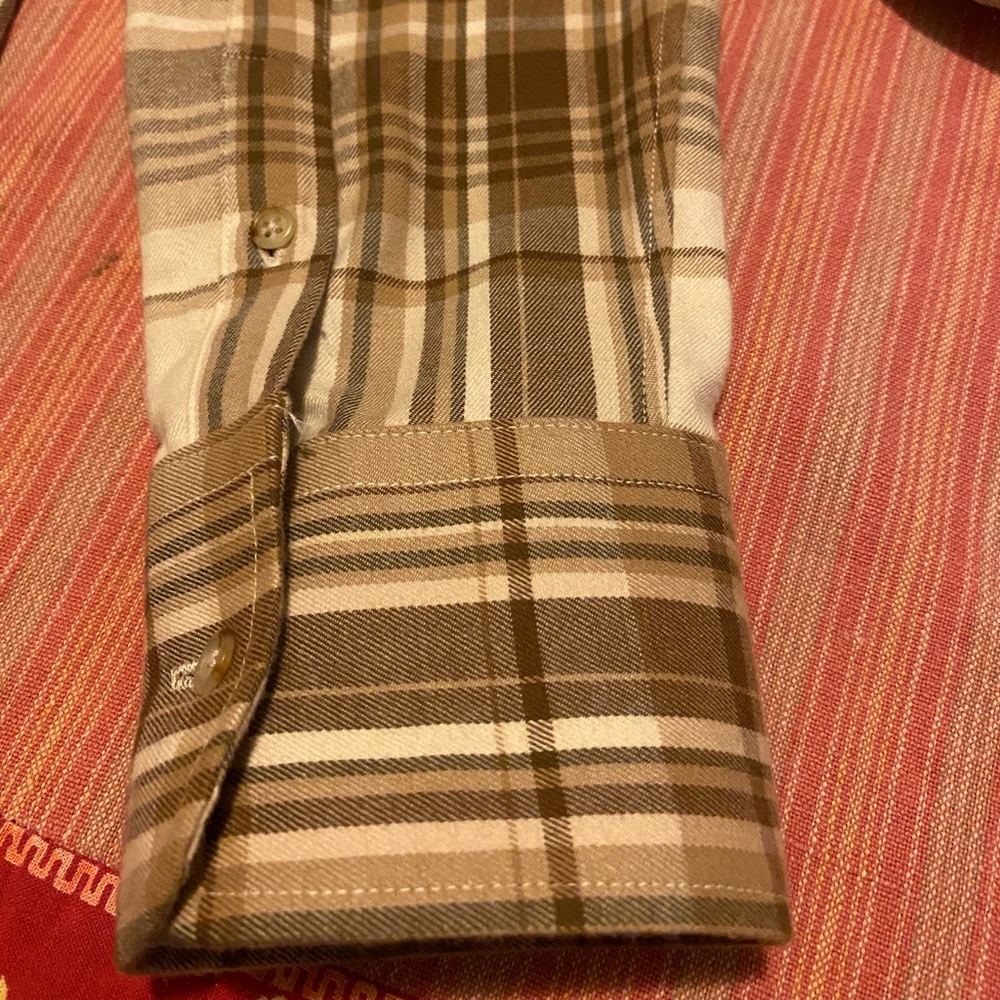 LAUREN Ralph Lauren Plaid Ruffle Shirt Size Medium - Picture 5 of 7